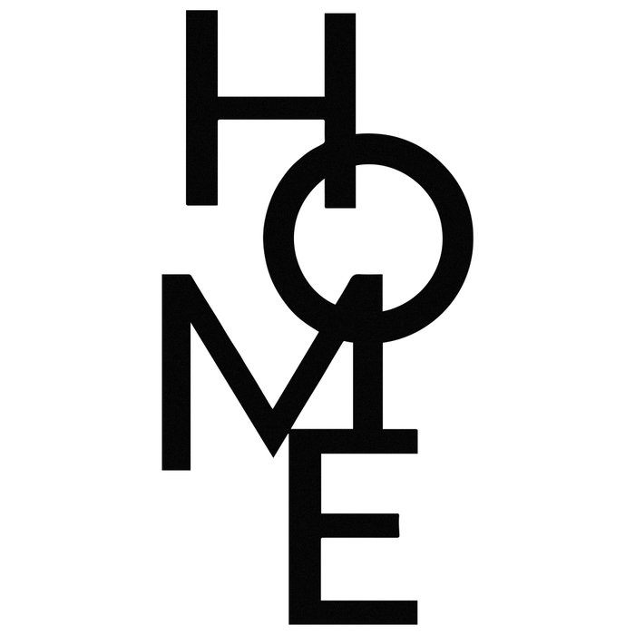 Wallity Home 5 Escultura de Pared de Metal Negra